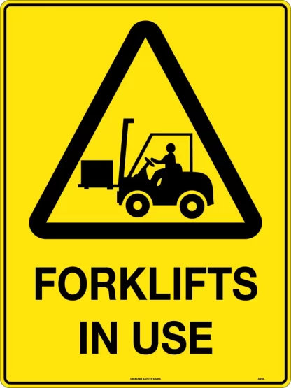 Caution Forklifts in Use (450x300mm) – Agsafe Store